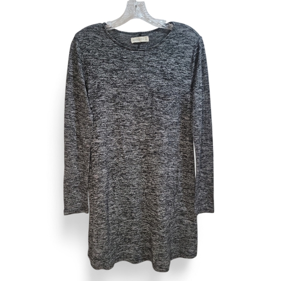Abercrombie & Fitch Medium Charcoal Gray Knit Jersey‎ Dress Long Sleeve Midi - Picture 1 of 7